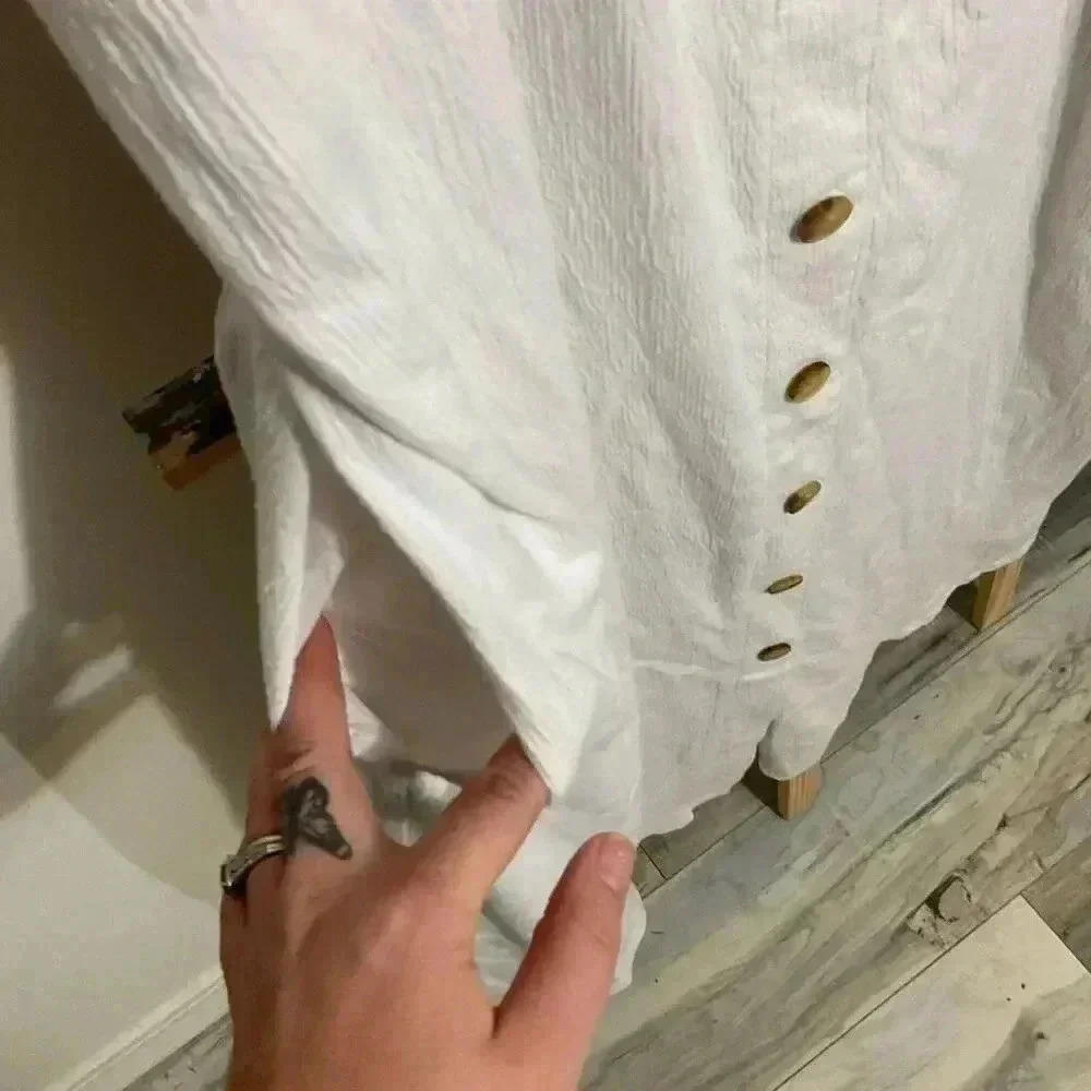 AVA & VIV White 1X Dress w/belt w/pockets - Picture 4 of 11